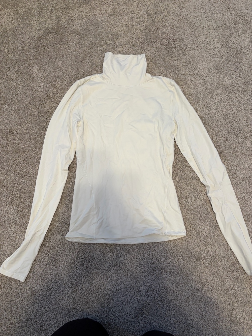 Lululemon Women's Cream Turtleneck Long-Sleeve Top